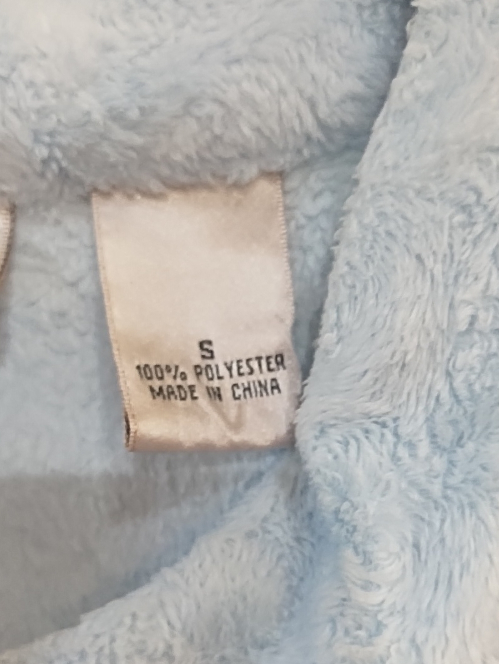 Light Blue Women's Long Zip-Front Robe - Picture 3 of 4